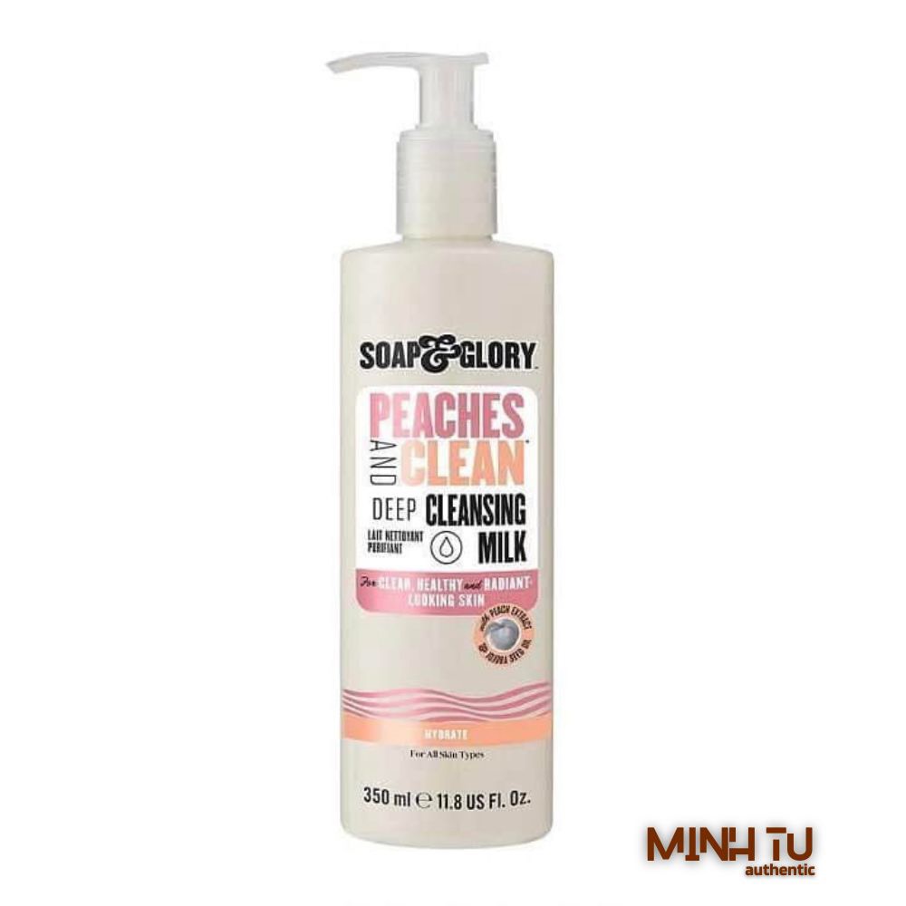 Sữa rửa mặt | Tẩy trang Soap & Glory Peaches and Clean Deep Cleansing Milk 350ml